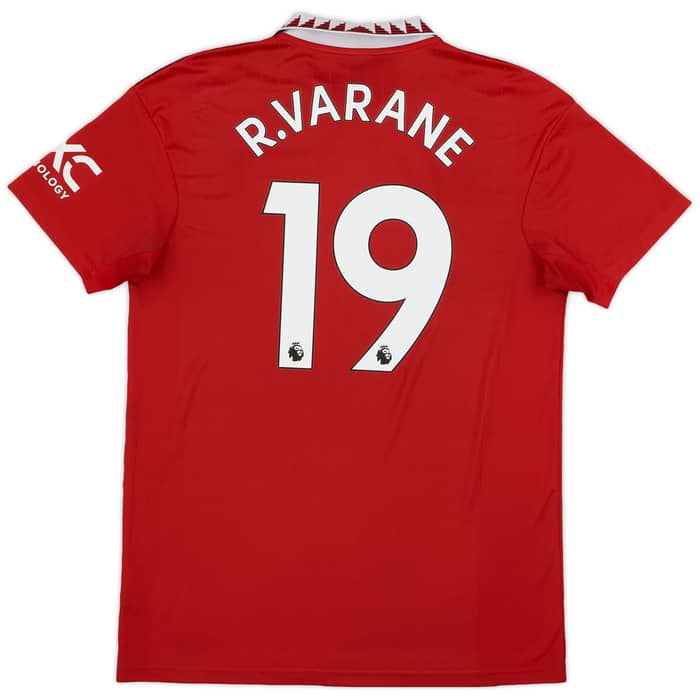 2022-23 Manchester United Home Shirt Varane #19 - 8/10 - (L)