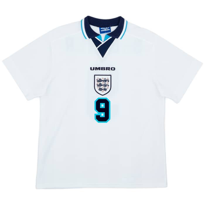 1995-97 England Home Shirt Shearer #9 - 8/10 - (L)