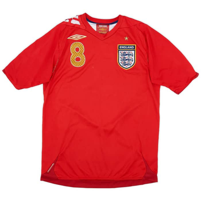 2006-08 England Away Shirt Gerrard #4 - 7/10 - (S)