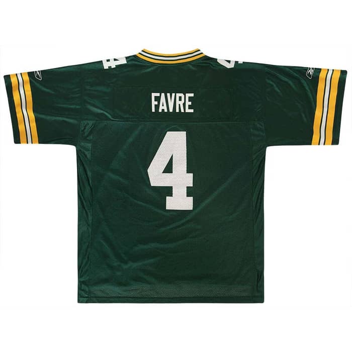 2007 Green Bay Packers Favre #4 Reebok On Field Jersey (Home) L