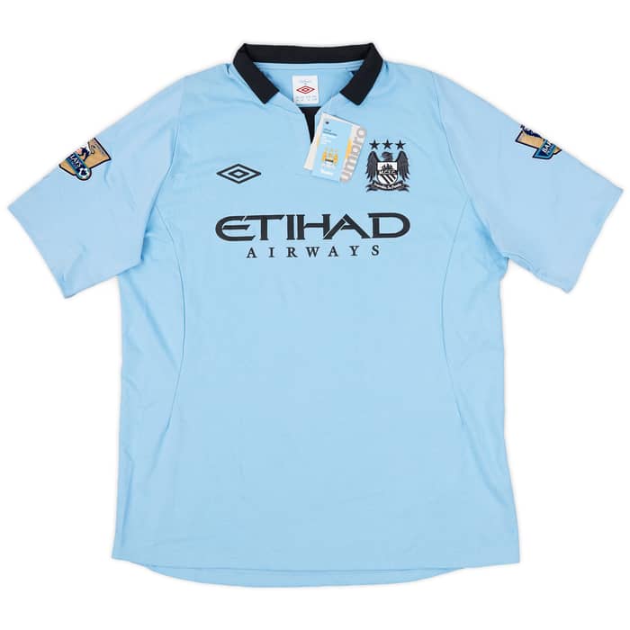 2012-13 Manchester City Home Shirt Dzeko #10 (XL)