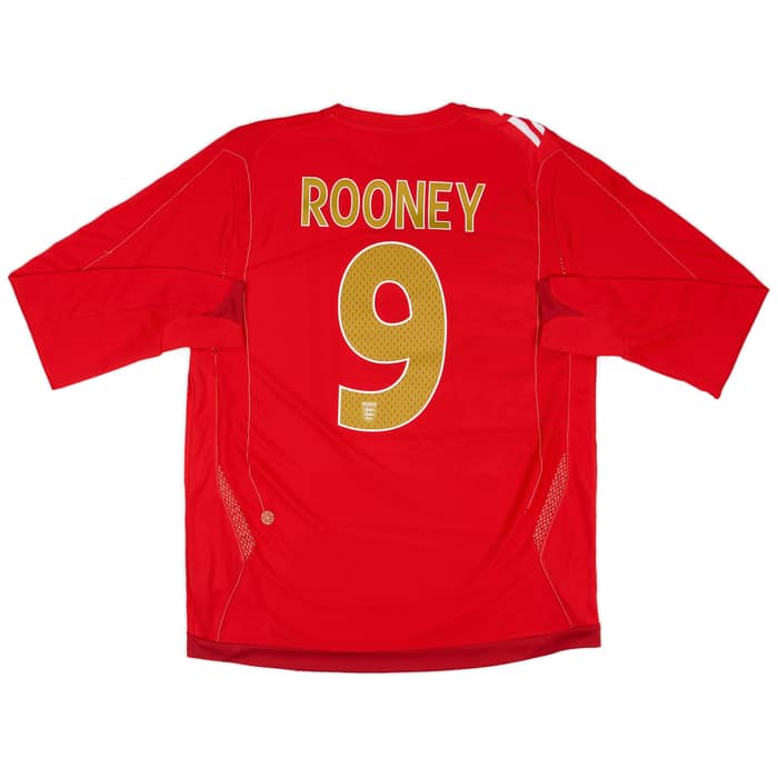 2006-08 England Away Shirt Rooney #9 - 9/10 - (L)