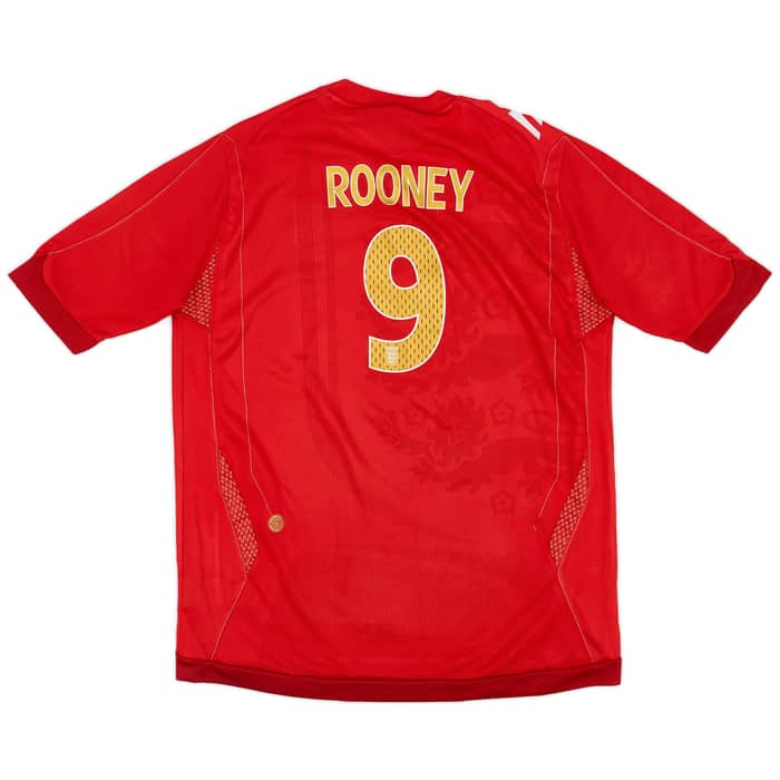 2006-08 England Away Shirt Rooney #9 - 4/10 - (XL.Boys)