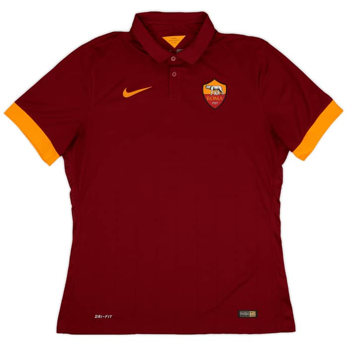 2014-15 Roma Authentic Home Shirt De Rossi #16 - 8/10 - (XL)