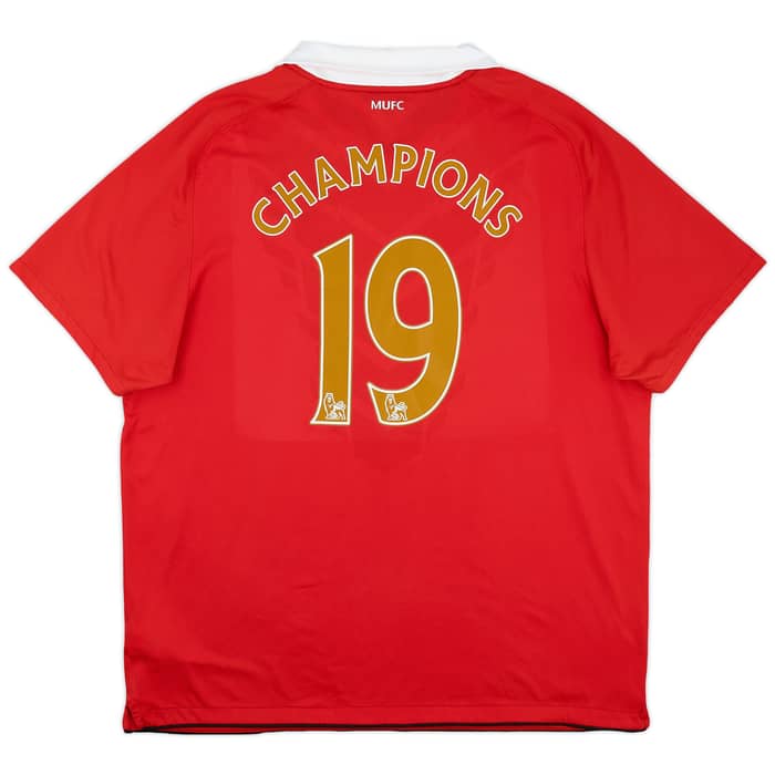 2010-11 Manchester United Home Shirt Champions #19 - 7/10 - (XXL)