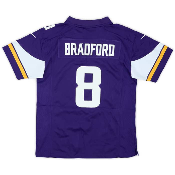 2016-17 Minnesota VIkings Bradford #8 Nike Game Home Jersey - 7/10 - (M.Boys)