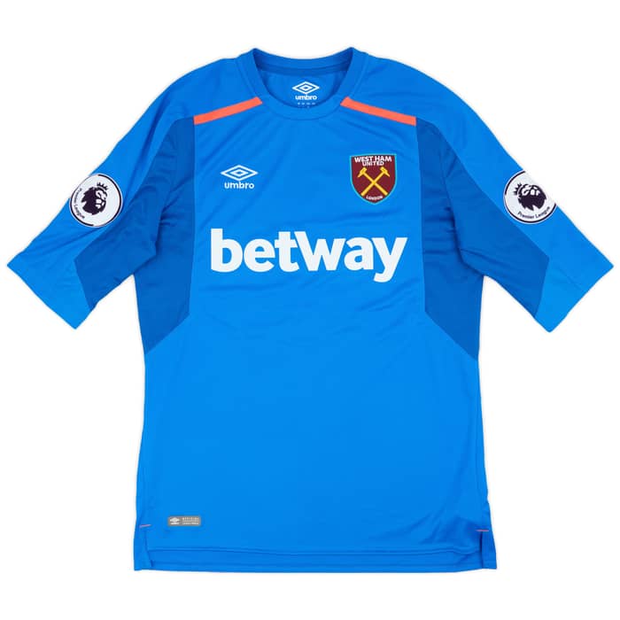 2017-18 West Ham Match Issue GK Shirt Hart #25