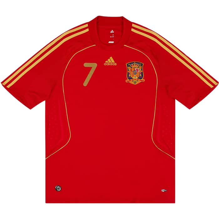 2007-09 Spain Home Shirt David Villa #7