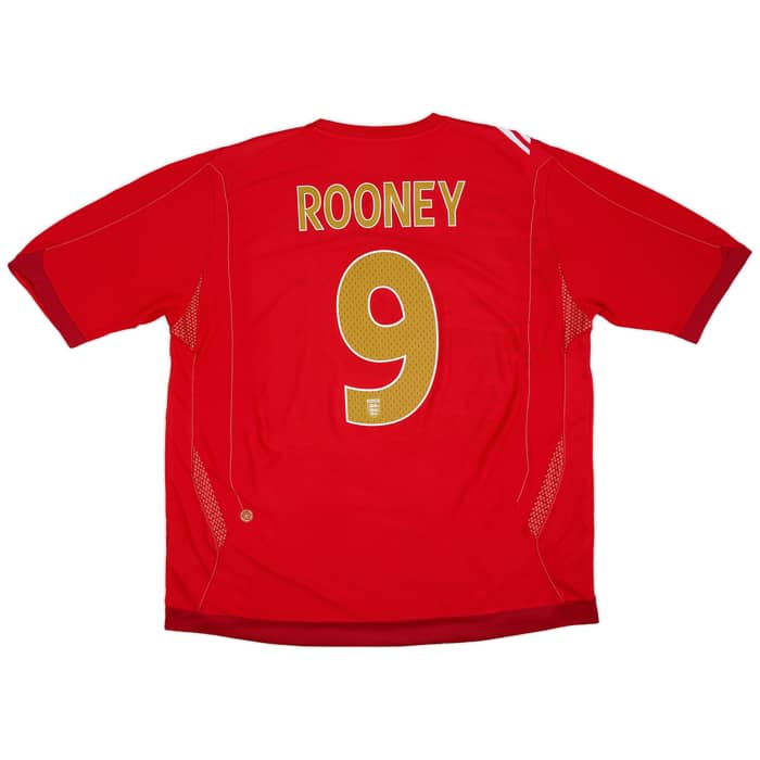 2006-08 England Away Shirt Rooney #9 - 7/10 - (XXL)