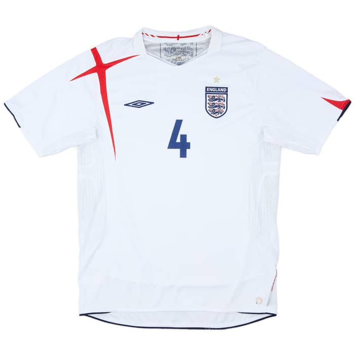 2005-07 England Home Shirt Gerrard #4 - 6/10 - (L)