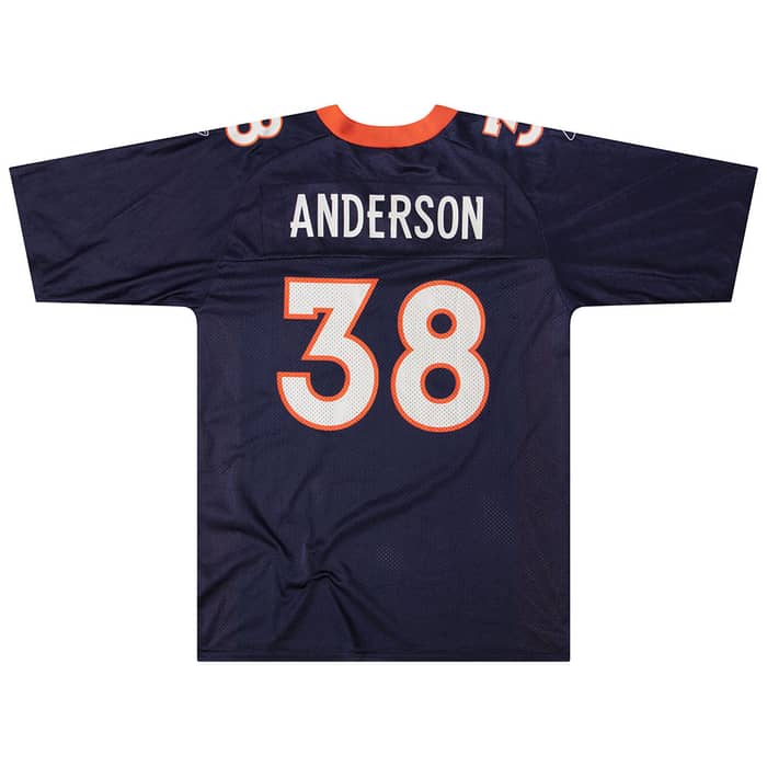 2001 Denver Broncos Anderson #38 Reebok Jersey (Home) L