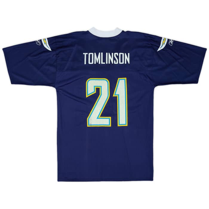 2007 San Diego Chargers Tomlinson #21 Reebok Replica Home Jersey - 6/10 - (M)