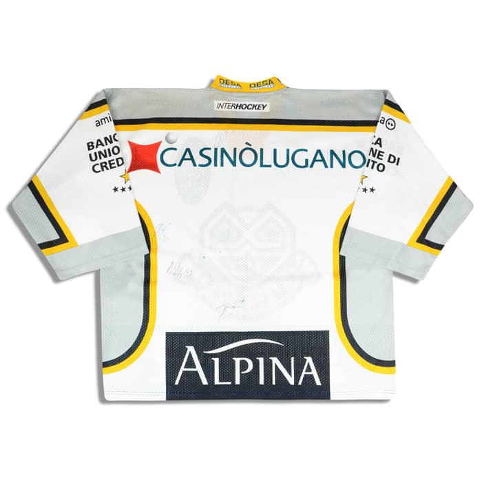 2003-04 HC Lugano Kappa Yvette Signed Jersey (Home) XXL