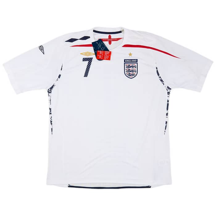 2007-09 England Home Shirt Beckham #7 (XXL)
