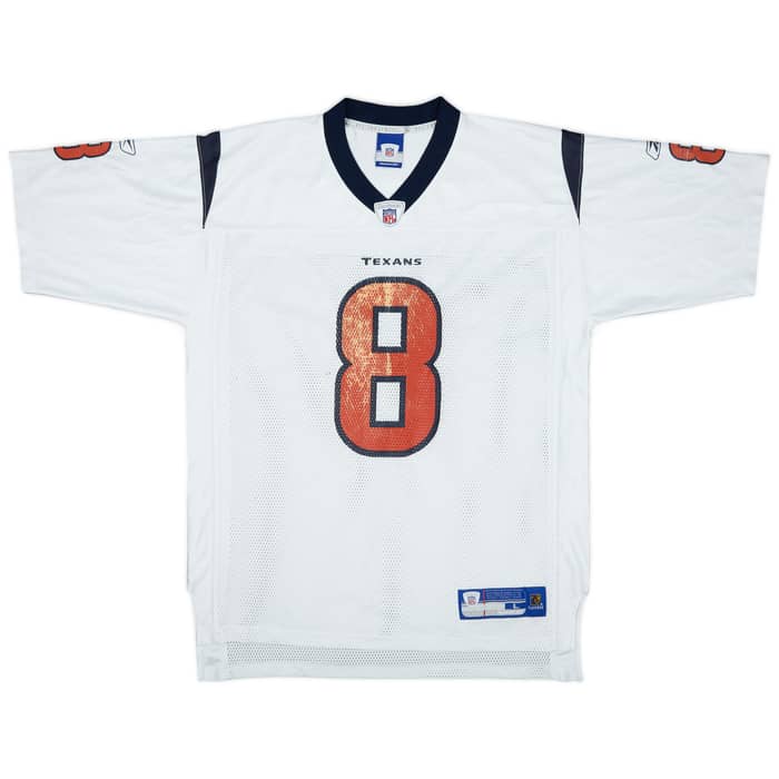 2005-06 Houston Texans Carr #8 Reebok On Field Away Jersey - 3/10 - (L)