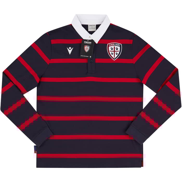 2019-20 Cagliari Macron L/S Polo T-Shirt