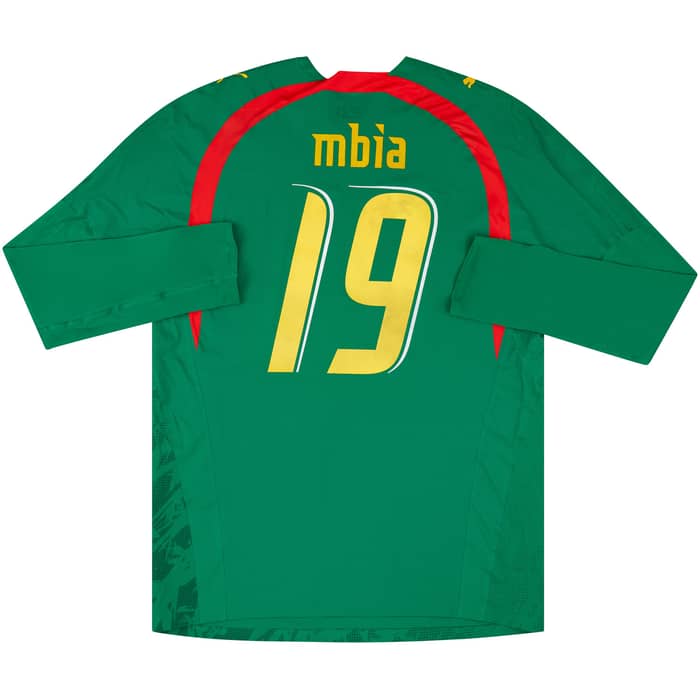2006-07 Cameroon Match Issue Home L/S Shirt Mbia #19