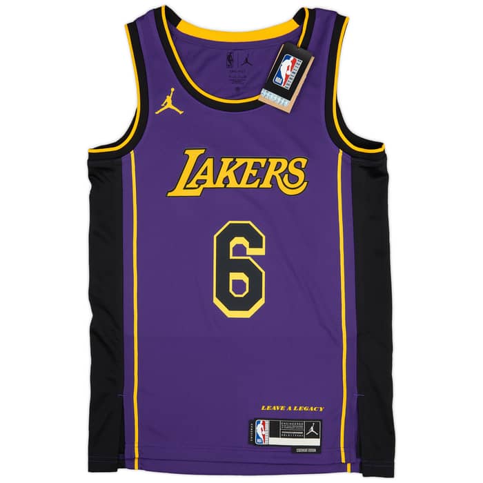 2022-23 LA Lakers James #6 Jordan Swingman Alternate Jersey (M)