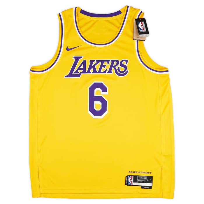 2021-23 LA Lakers James #6 Nike Swingman Away Jersey (M)