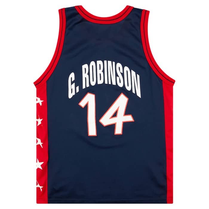 1996 USA G. Robinson #14 Champion Away Jersey (Very Good) L