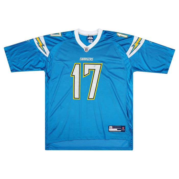 2007 San Diego Chargers Rivers #17 Reebok On Field Alternate Jersey (Very Good) XXL