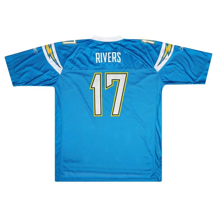 2007 San Diego Chargers Rivers #17 Reebok On Field Alternate Jersey (Very Good) XXL
