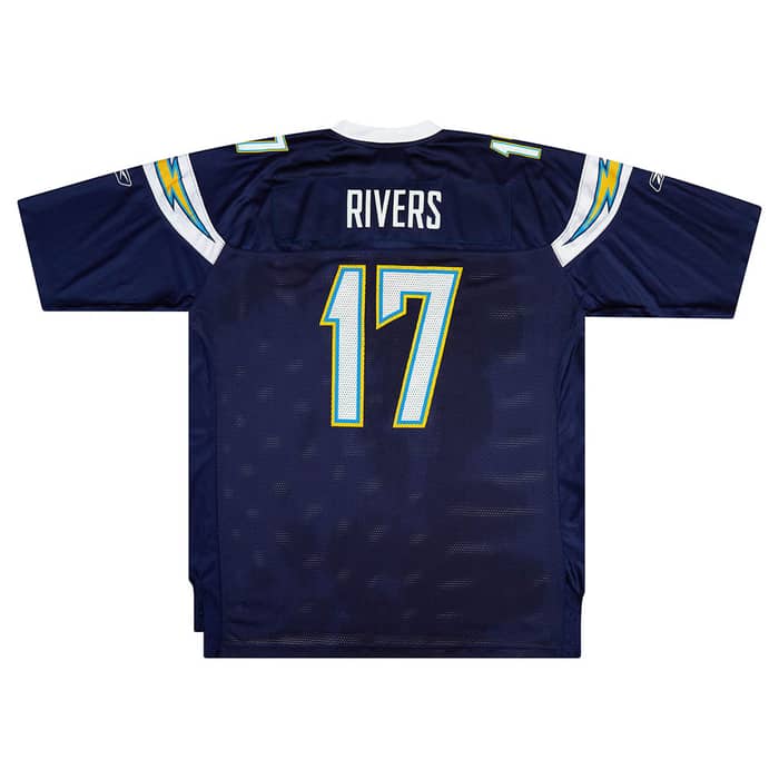 2007 San Diego Chargers Rivers #17 Reebok On Field Home Jersey (Very Good) XXL