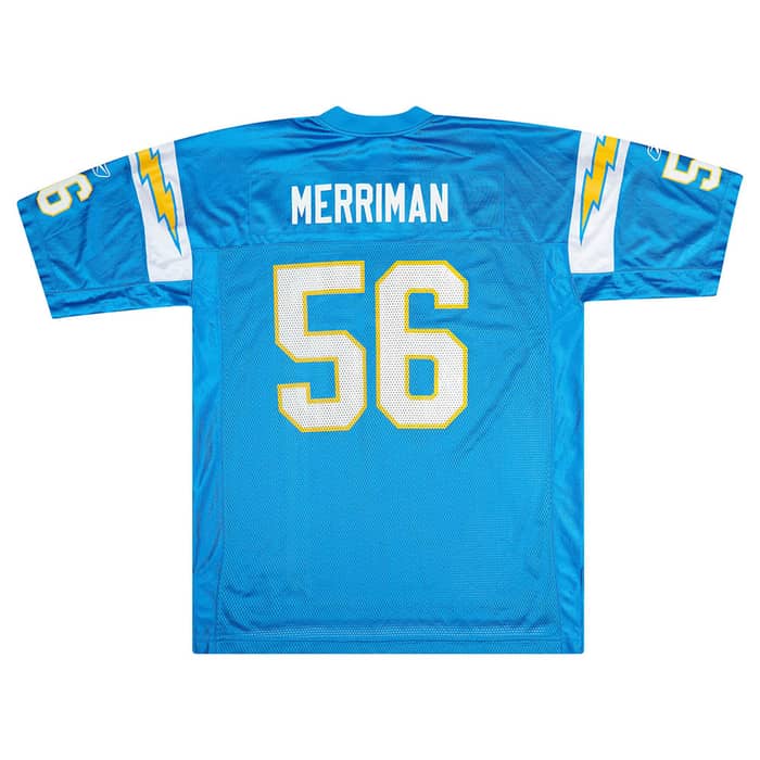 2005-06 San Diego Chargers Merriman #56 Reebok On Field Alternate Jersey (Excellent) XL