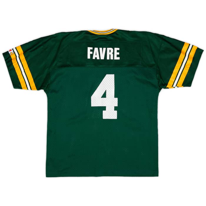 1997-99 Green Bay Packers Favre #4 Champion Home Jersey (Excellent) XL.Kids