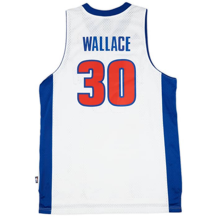 2006-07 Detroit Pistons Wallace #30 adidas Swingman Home Jersey (Excellent) XL
