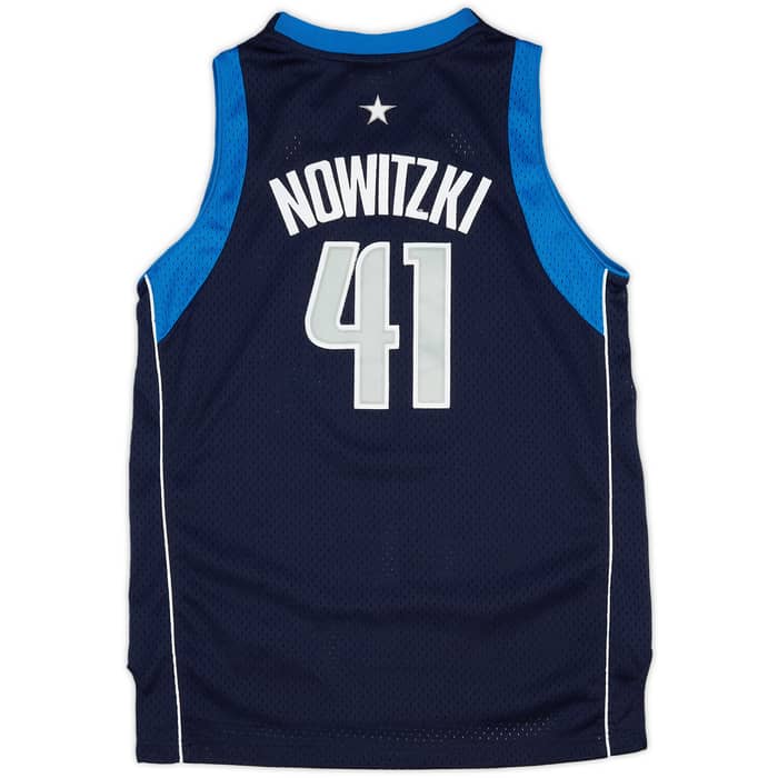 2006-10 Dallas Mavericks Nowitzki #41 adidas Swingman Away Jersey (Excellent) L.Kids