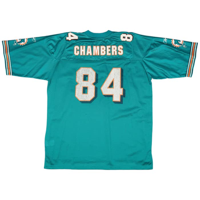 2002-04 Miami Dolphins Chambers #84 Reebok On Field Home Jersey (Very Good) XL