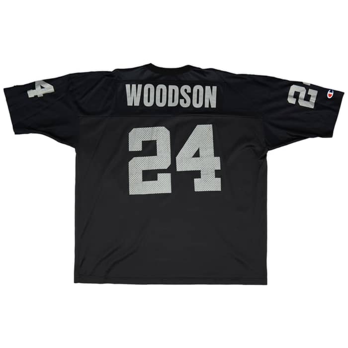 1998-00 Oakland Raiders Woodson #24 Champion Home Jersey (Very Good) XXL