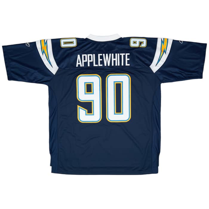 2008-10 San Diego Chargers Applewhite #90 Reebok Premier Home Jersey (Excellent) XXL