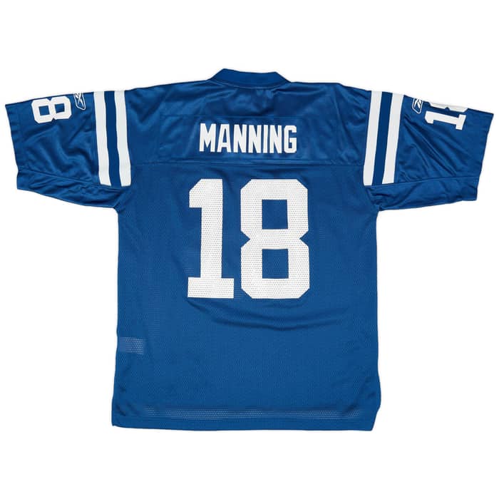 2008-11 Indianapolis Colts Manning #18 Reebok On Field Home Jersey (Excellent) L