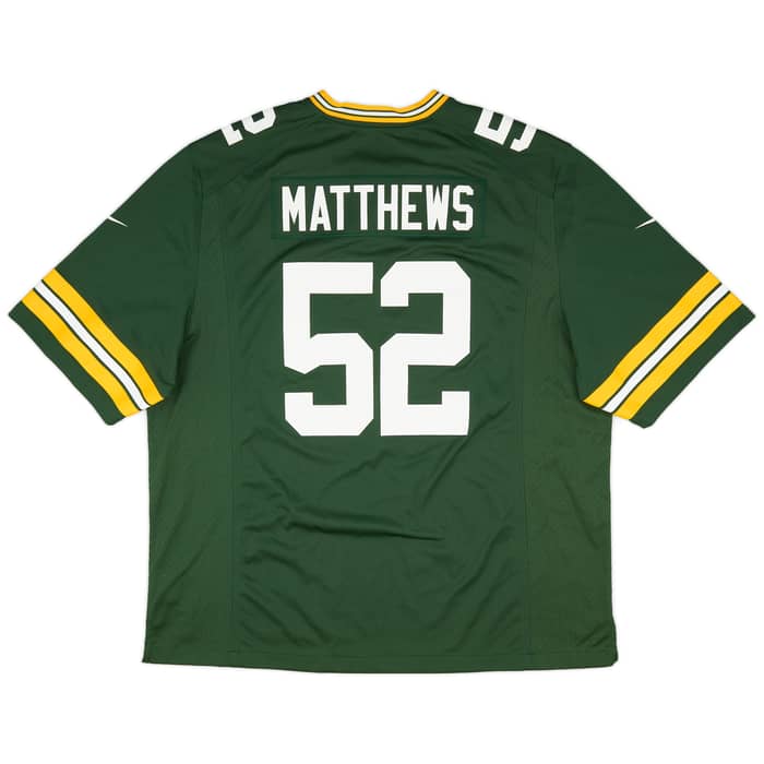 2012-18 Green Bay Packers Matthews #52 Nike Game Home Jersey (Excellent) XXL