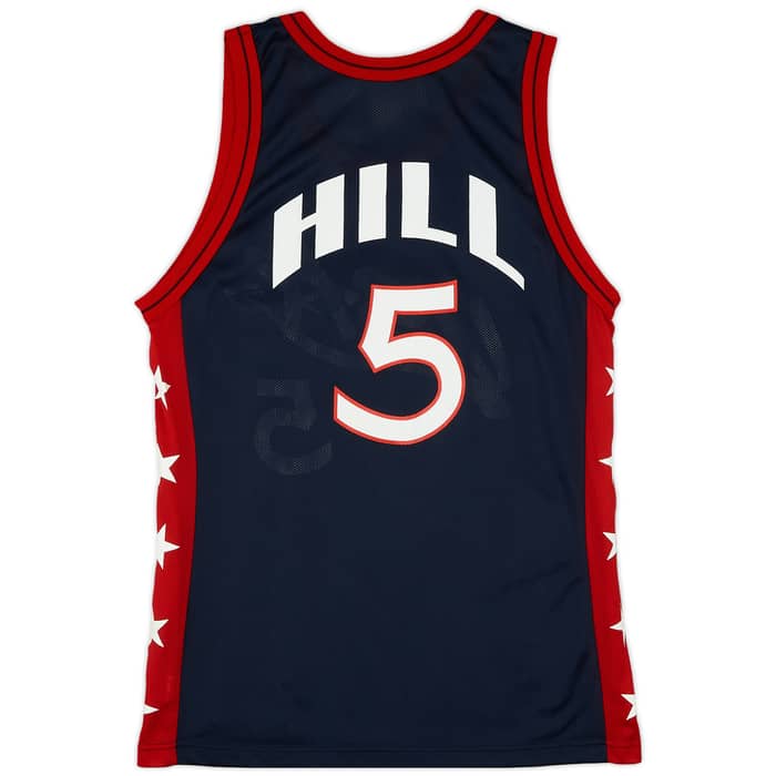 1996-99 USA Hill #5 Champion Away Jersey (Excellent) L