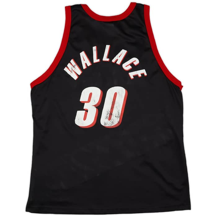 1996-02 Portland Trail Blazers Wallace #30 Champion Away Jersey (Good) XXL