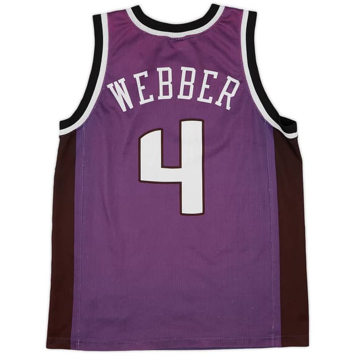 2002-05 Sacramento Kings Webber #4 Champion Away Jersey (Very Good) S
