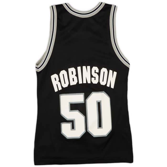 1995-00 San Antonio Spurs Robinson #50 Champion Away Jersey (Very Good) S