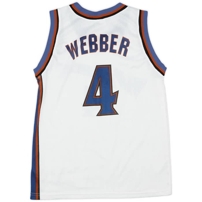 1997-98 Washington Wizards Webber #4 Champion Home Jersey (Excellent) S