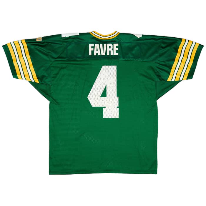 1992-96 Green Bay Packers Favre #4 Wilson Home Jersey (Very Good) XXL