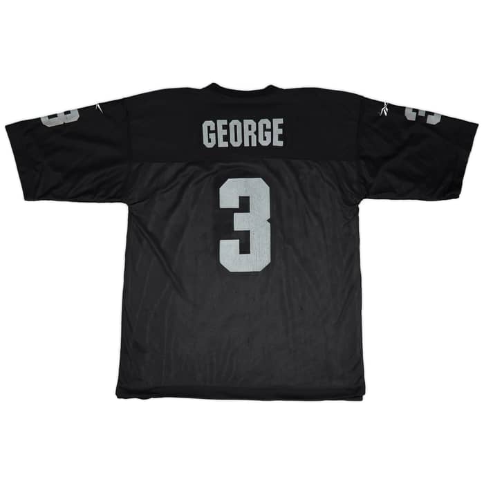 1997-98 Oakland Raiders George #3 Reebok Reversible Jersey (Excellent) XXL