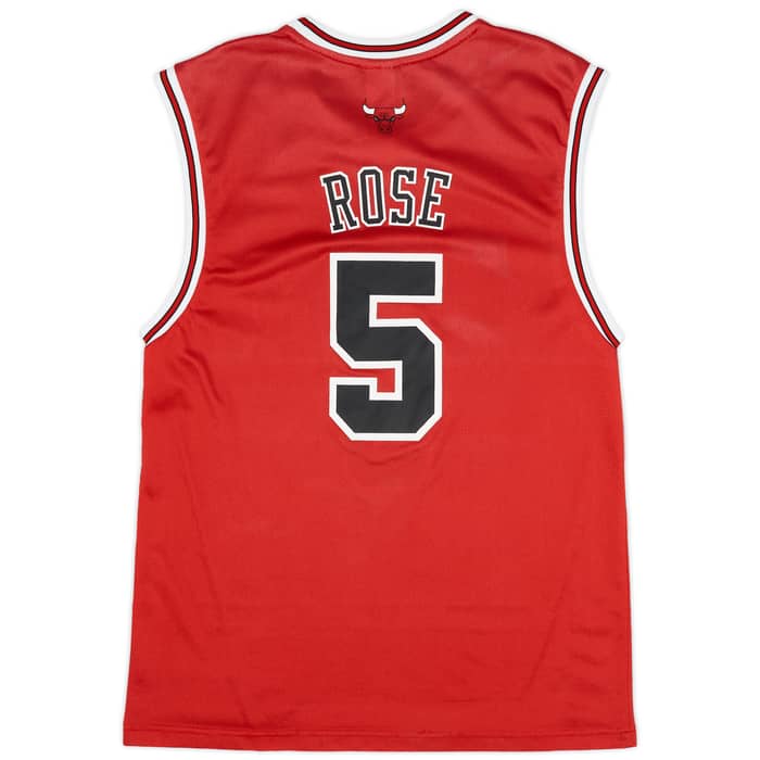 2002-03 Chicago Bulls Rose #5 Reebok Away Jersey (Very Good) S