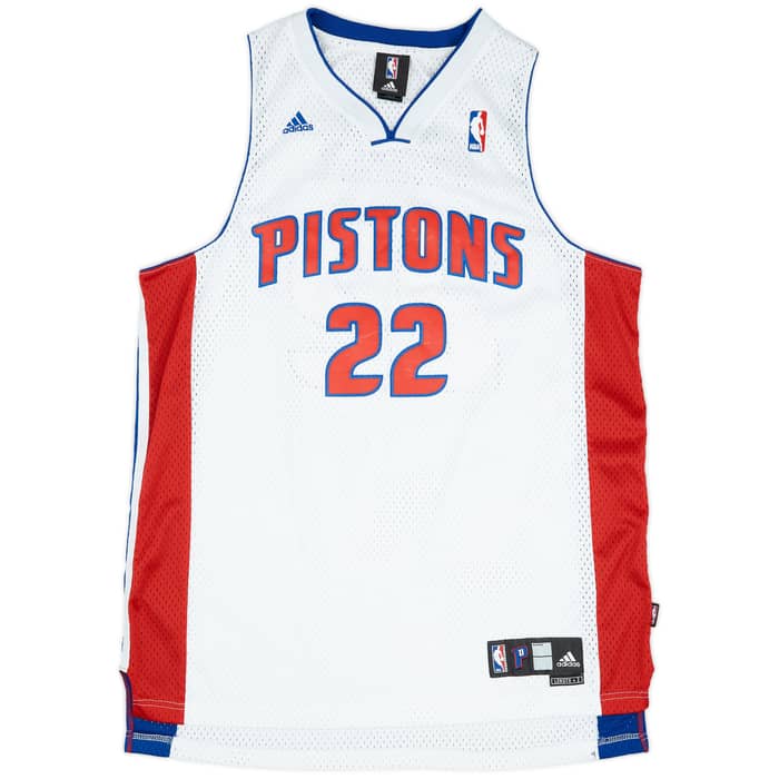 2006-10 Detroit Pistons Prince #22 adidas Swingman Home Jersey (Very Good) XL