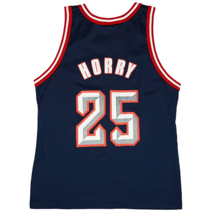 1995-96 Houston Rockets Horry #25 Champion Away Jersey (Very Good) L