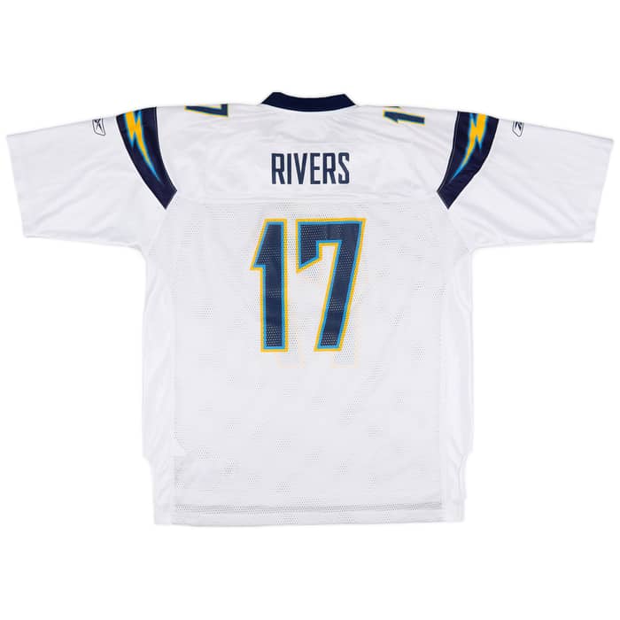 2008-11 San Diego Chargers Rivers #17 Reebok On Field Away Jersey (Excellent) XL