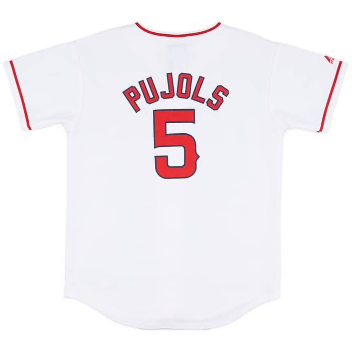 2012-16 LA Angels Pujols #5 Majestic Home Jersey (Excellent) L.Kids