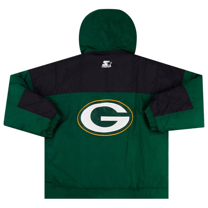 1990s Green Bay Packers Starter 1/2 Zip Rain Coat L