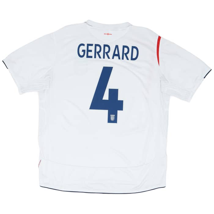 2005-07 England Home Shirt Gerrard #4 - 6/10 - (XL)